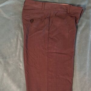 Chaps Men's Slim Dress Pants in Burgundy
